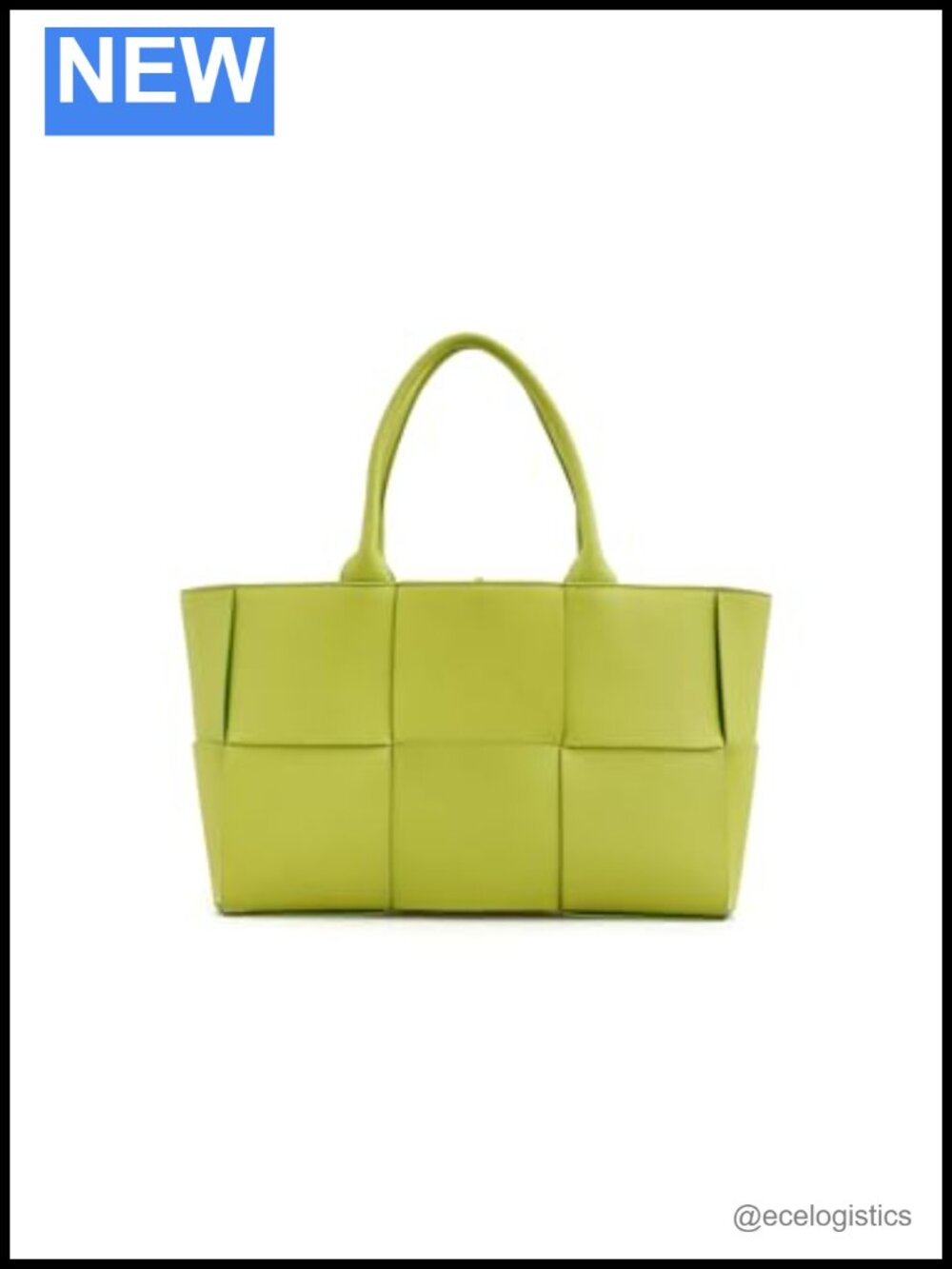 Pre-Loved Woven Leather Small Tote with Shoulder Strap